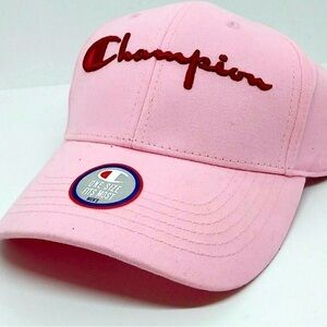 Champion embroidered pink adjustable hat